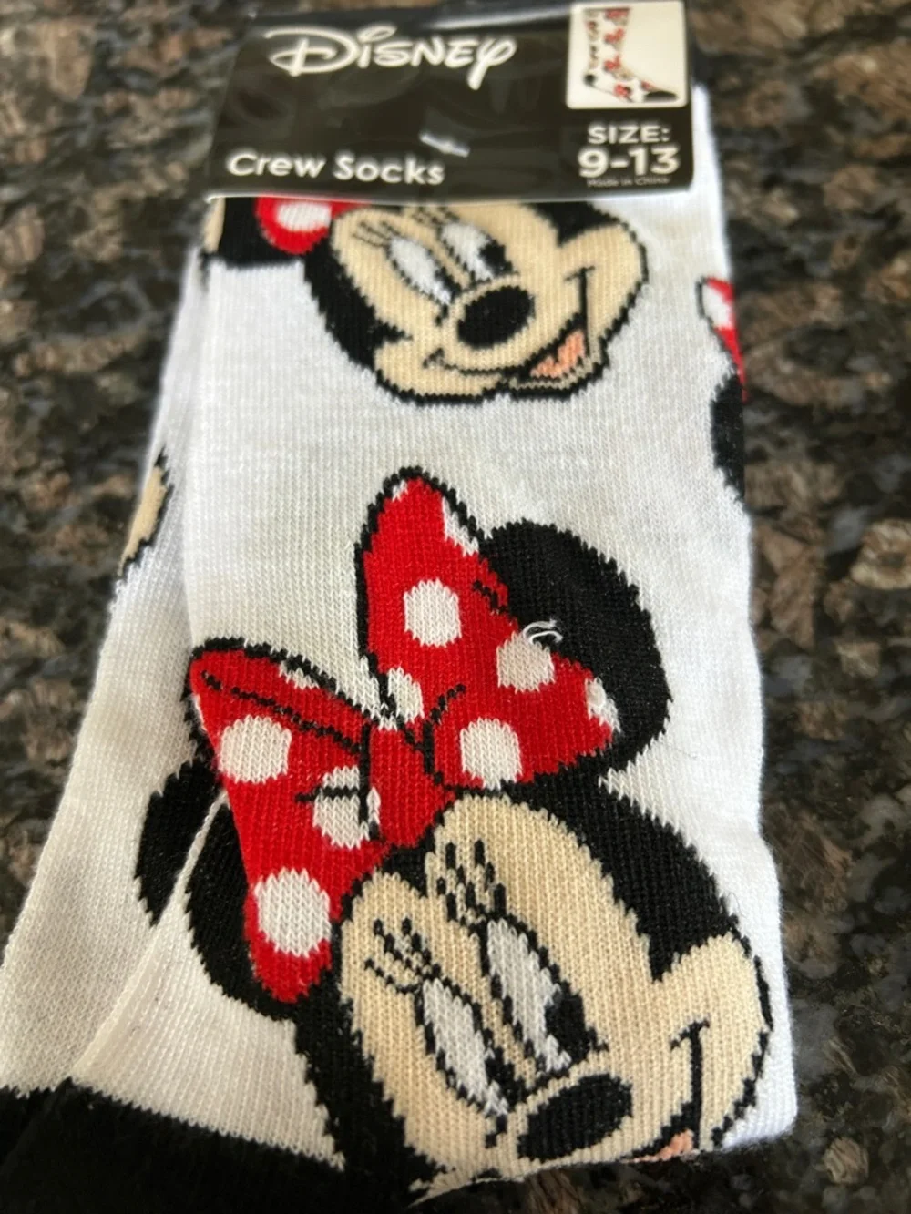 DISNEY ASSORTED CREW SOCKS SIZE 9-13 ZLOT OF 3 NWT